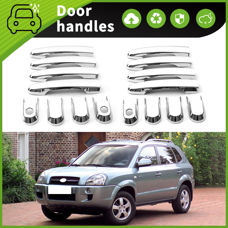 Adecuado para 04-09 Hyundai Tucson manija de puerta decoración del cuerpo manija de cuenco de puerta accesorios antiarañazos