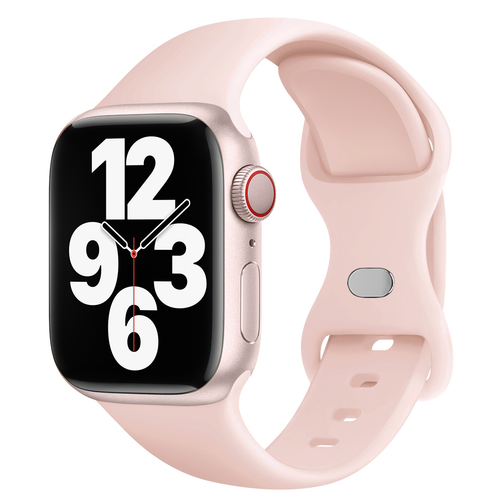 Aplicable AppleWatch Butterfly Buckle Silicone Deportivo correa de reloj Iwatch9876 generación / se inteligente