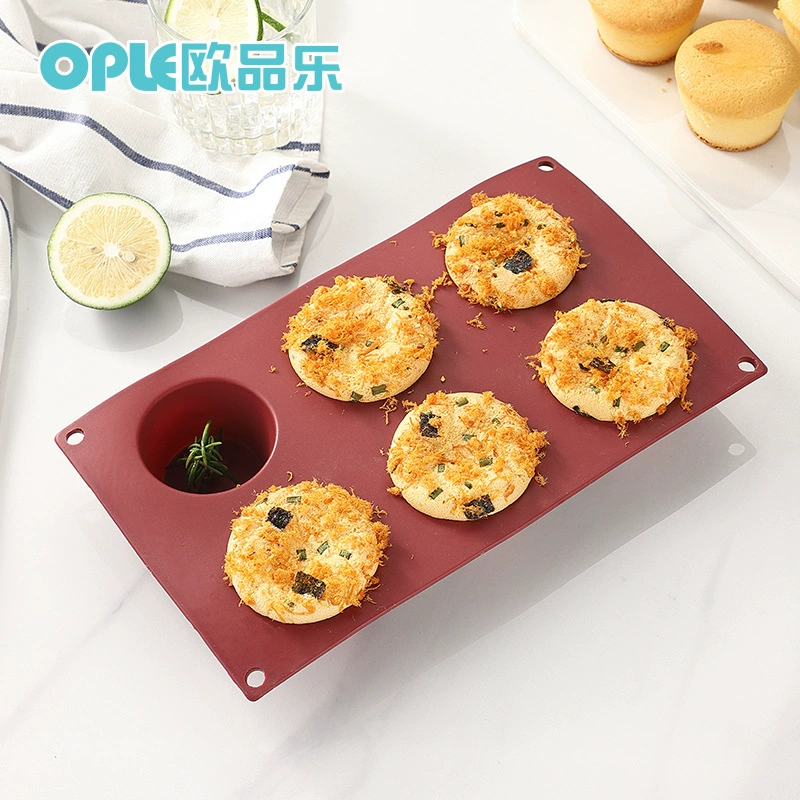 Hot -selling DIY circular cake mold Household 6 consecutive round silicone cake mold Bakery special baking molds