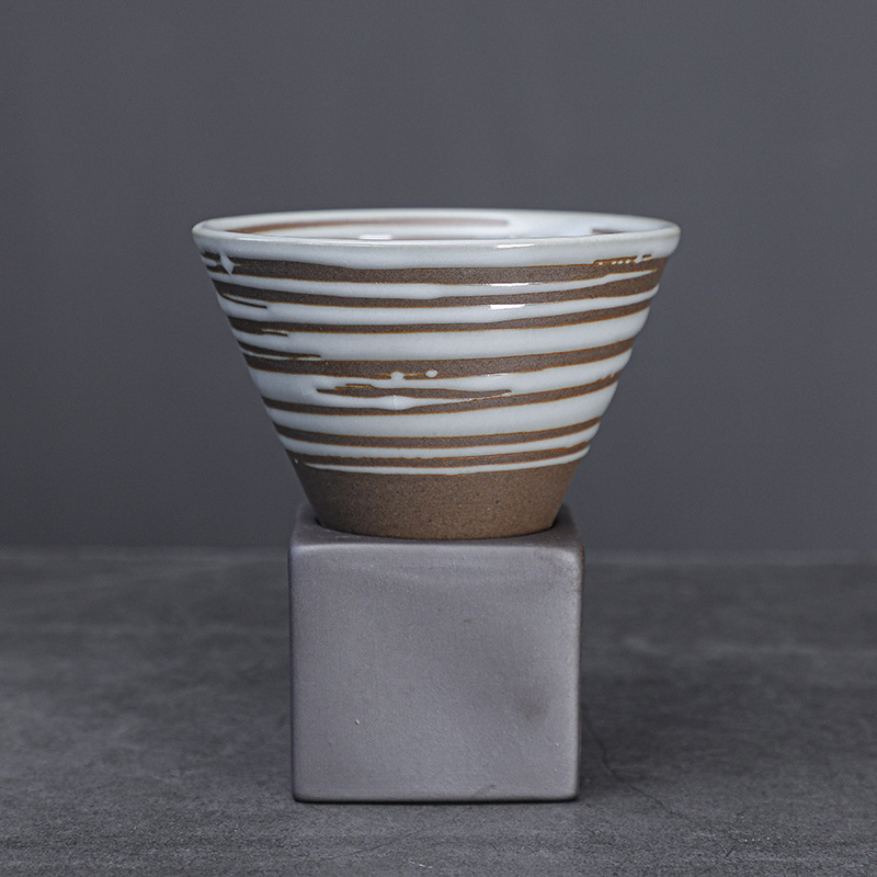 Cubo creativo Tipo de gres taza de café transfronteriza de cerámica vintage latte Garland taza subred rojo tarde taza de té