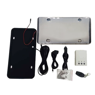 License plate holder/license plate holder Frame Remote Control Fog Version Gray