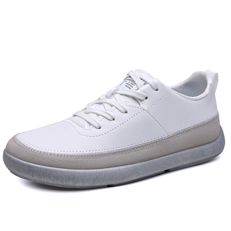 Zapatos casuales para hombres coreanos simples zapatos blancos de moda zapatos casuales de cuero cómodos transfronterizos zapatos de hombre al por mayor