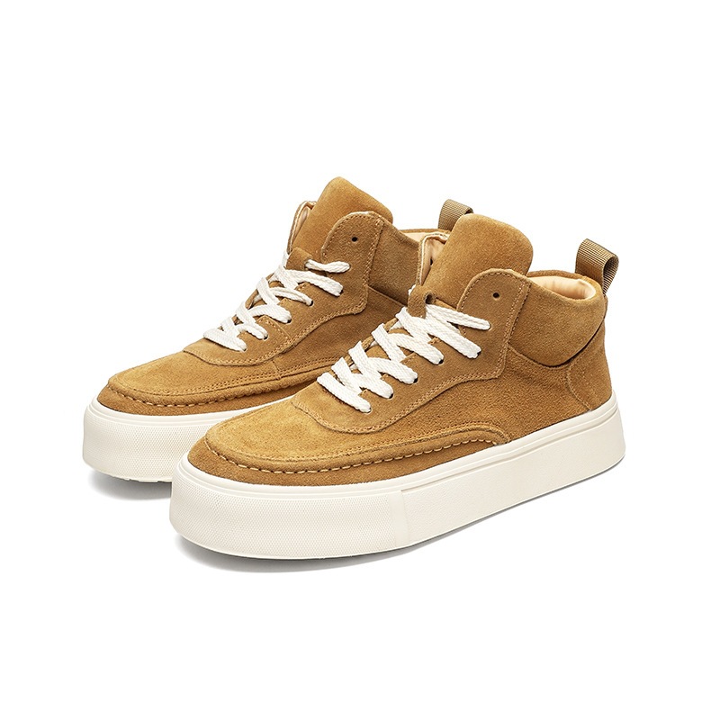 2966 High-Top Shoes for Men, Autumn and Winter Retro Thick-Soled Versatile Sneakers for Men, 2024 New Casual Work Shoes