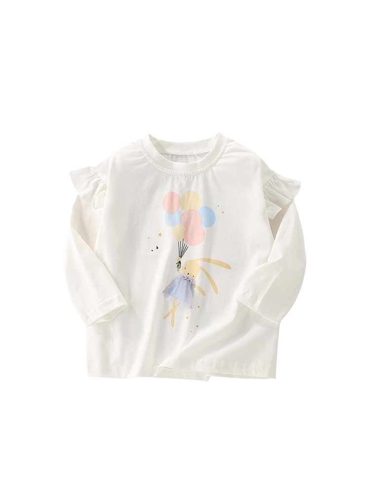 Camisas personalizadas de niñas otoño y invierno nuevo OEM ODM etiquetado orden de fabricación de mano de obra superior de cuello redondo