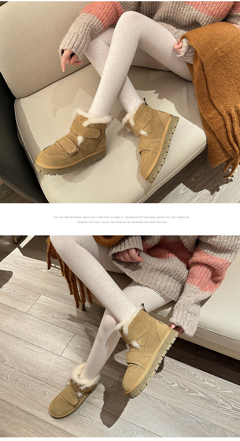 Women's Snow Boots With Thick Soles And Velvet Lining For Winter_voghion.com