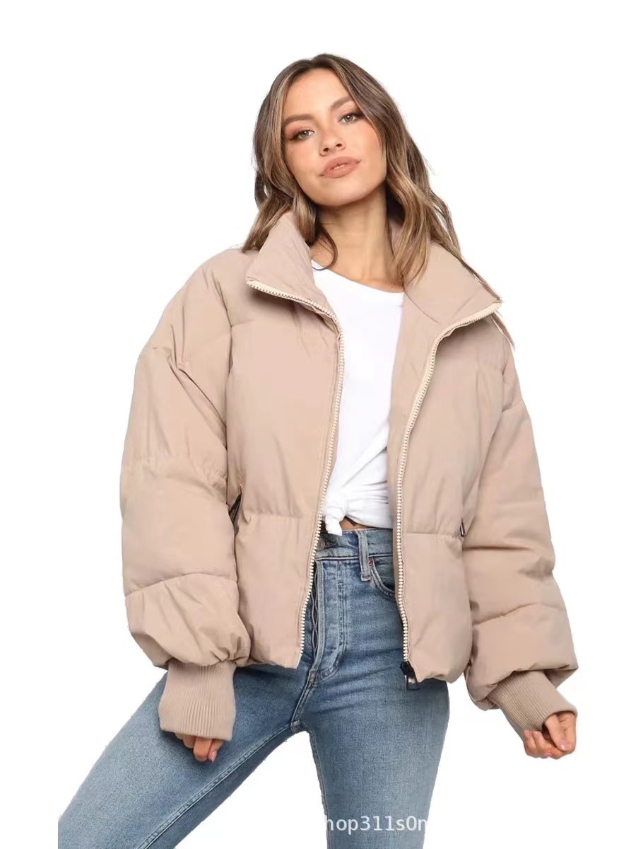 Chaqueta corta acolchada para mujer estilo coreano 2022 | Abrigo casual de invierno tipo “ins”, cálido y moderno image 11