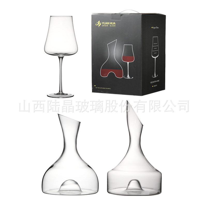 Nuevo fondo cóncavo decantador serie de vinos de cristal copas de vino sopladas artificialmente copas de pie alto copas de vino europeas