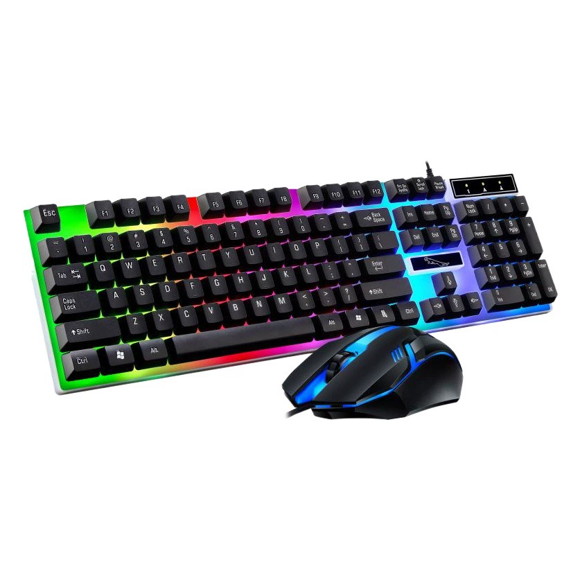ИСТОЧНИК производитель чеканка леопарда G21B Проводная клавиатура и мышь костюм USB светящаяся механическая клавиатура и мышь костюм трансграничный