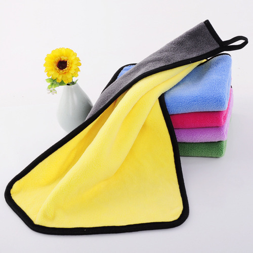 Car Wash Towel Coral Fleece Double Sided Auto Cleaning Cloth Thick Large Size Absorbent 100% Cotton Car Wash Towel