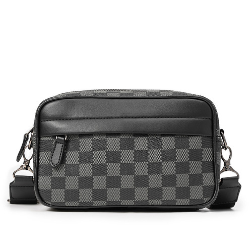 Upgraded version of casual plaid messenger bag, shoulder bag, crossbody bag, waist bag, backpack, men's bag, small square bag, camera bag