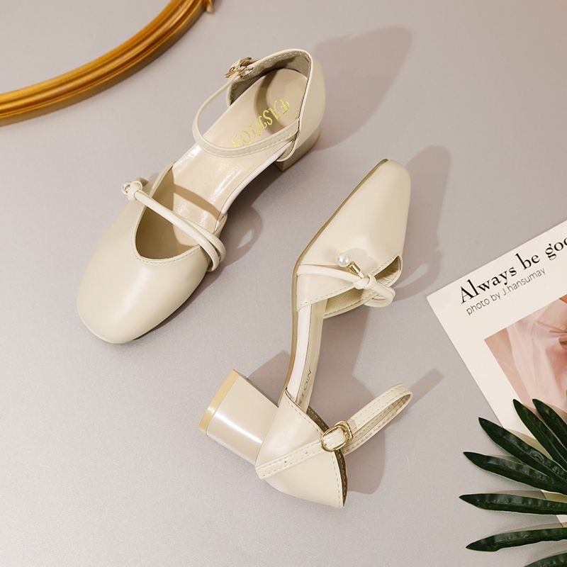 Baotou sandalias de verano para mujeres 2026 nuevo estilo hermoso no cansado sandalias huecas de verano tacones altos con falda