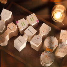 韩版 可爱女孩儿童对折皮圈皮筋发圈发绳卡纸 头饰饰品卡片直销