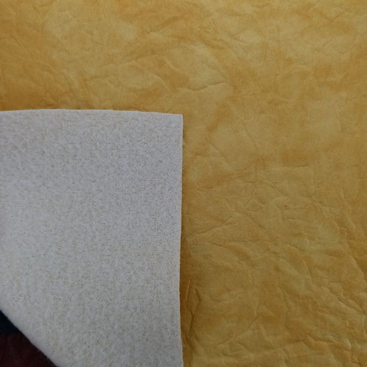 【厂家直销】优质1.2MM厚毛底双色蜡感冠顶仿皱PVC皮革用于皮具