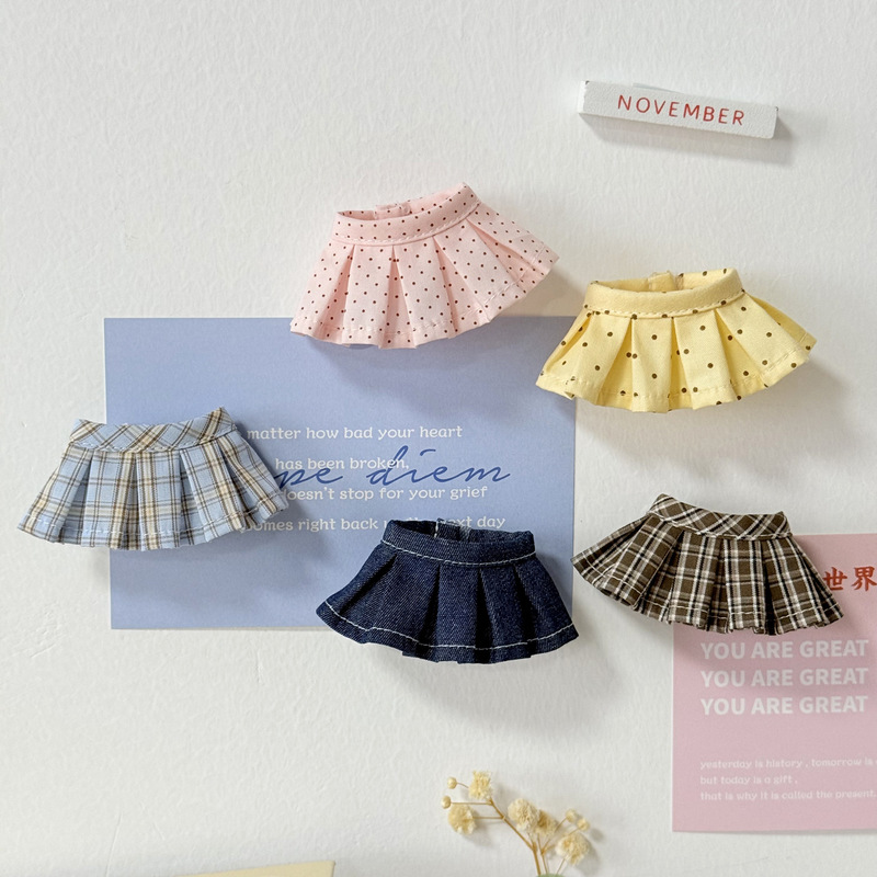 10cm Plush Doll Pleated Half-Skirt Handmade DIY Doll Clothes Skirt Zsiga Short Skirt Wholesale 10cm Plush Doll Pleated Half-Skirt Handmade DIY Doll Clothes Skirt Zsiga Short Skirt Wholesale