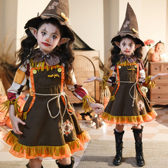 ハロウィーン子供衣装かぼちゃ装かかし田園装女の子ワンピースハンター装ロビンフッド農場