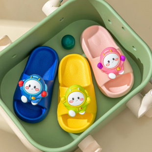 2025 summer children's slippers cartoon egg party boys and girls indoor slippers cute baby non-slip
