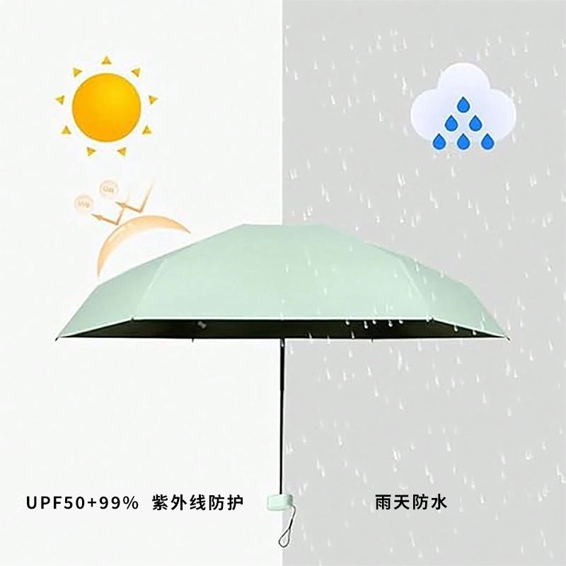 太阳伞女小巧防晒遮阳伞黑胶防晒伞五防紫外线超轻晴雨伞雨伞定制|undefined