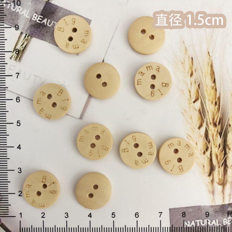 称斤卖混装手工纽扣天然木头色木质椰子复古装饰材料直销