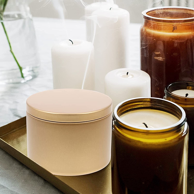 24个装飞机盒双面金色无缝DIY蜡烛铁罐食品级储存铁盒