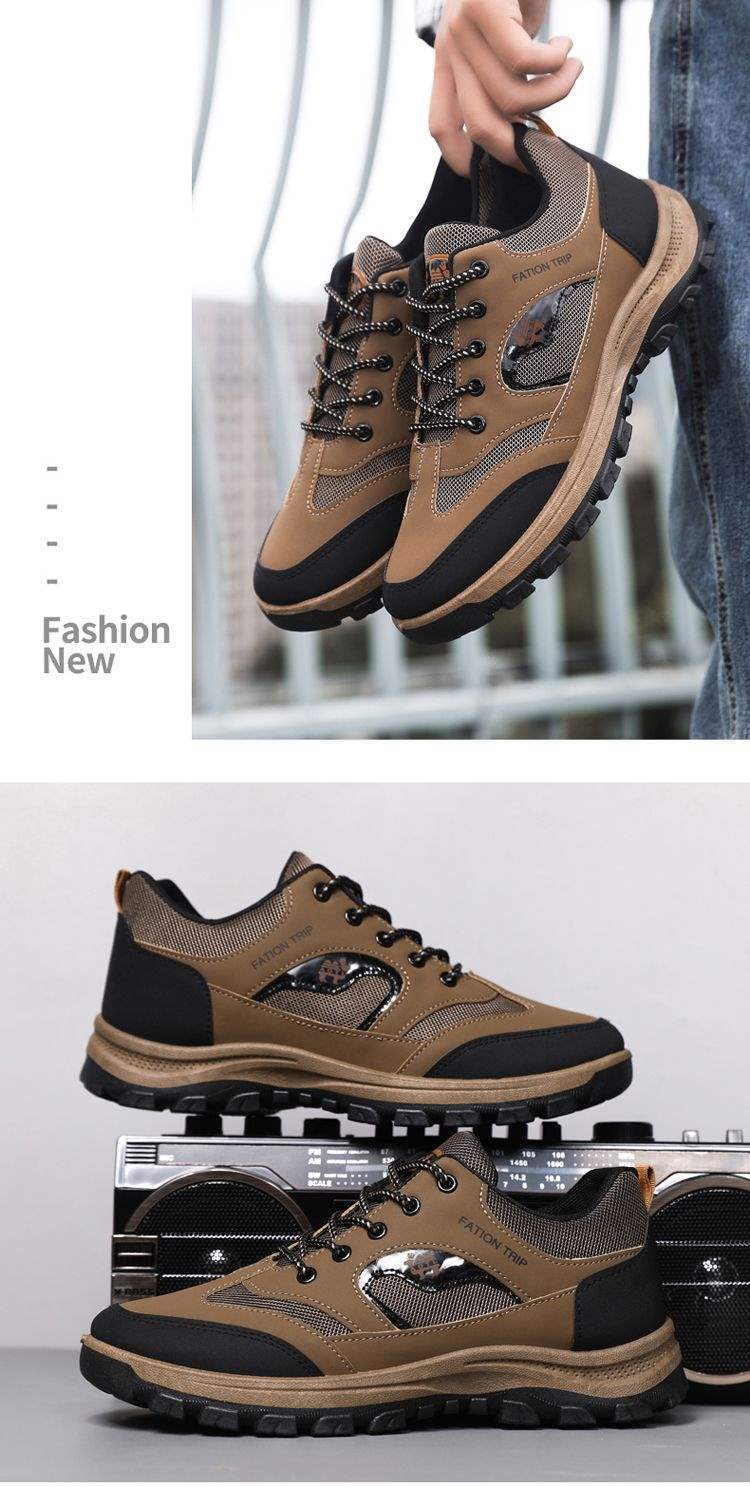 ShoeGlobe Construction Site Outdoor Middle-Aged And Elderly Sports Shoes Mountaineering Men's Wear-Resistant Waterproof Anti-Slip_voghion.com