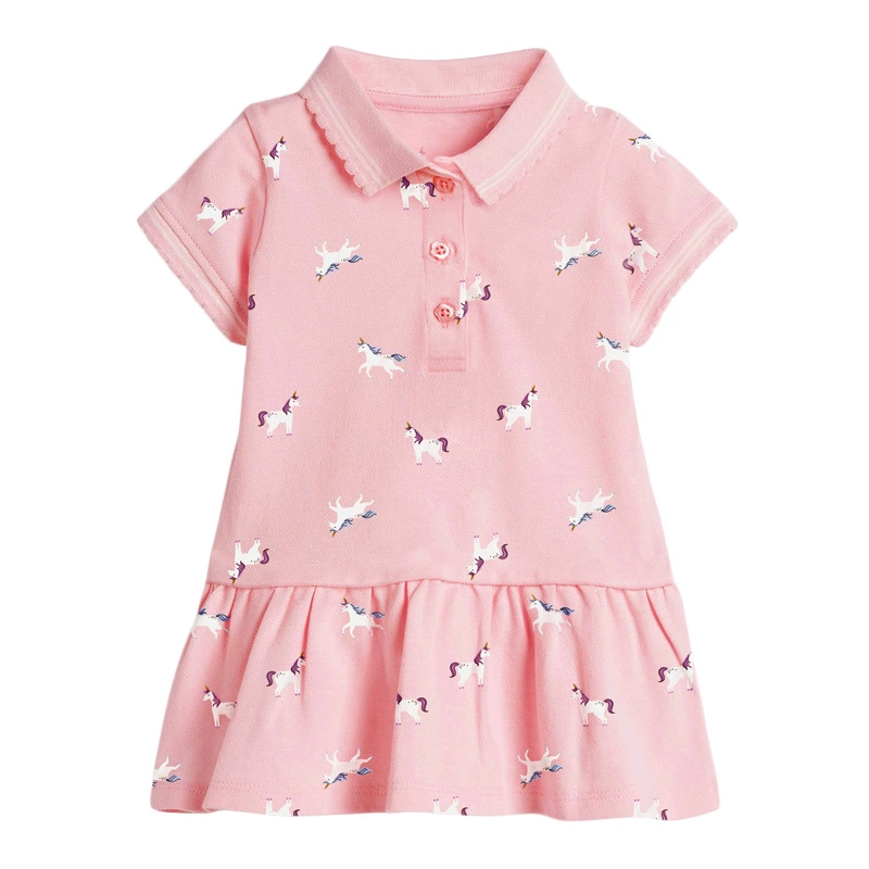 Платье Little Maven футболка короткий рукав вязаный Polo, летние девочки, размера по росту 90–140 см