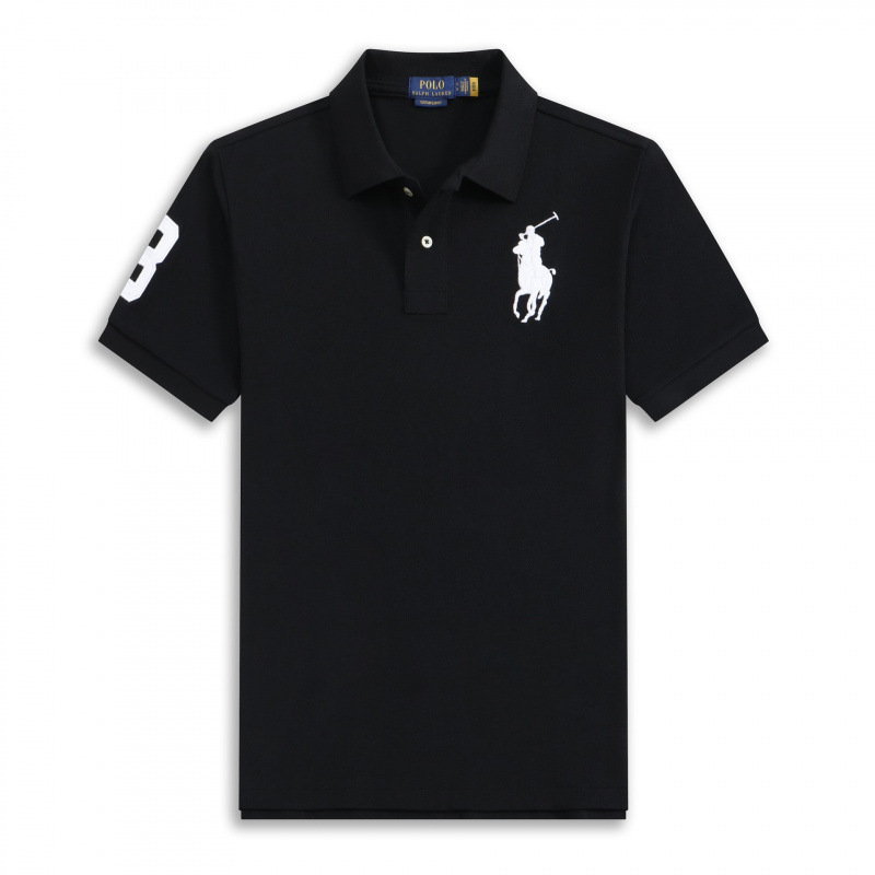 2025 Cross-Border 3D Printed Paul Short-Sleeved Polo Shirt Men's Loose Large Size Lapel Pure Color Malaysian Logo Paul Shirt