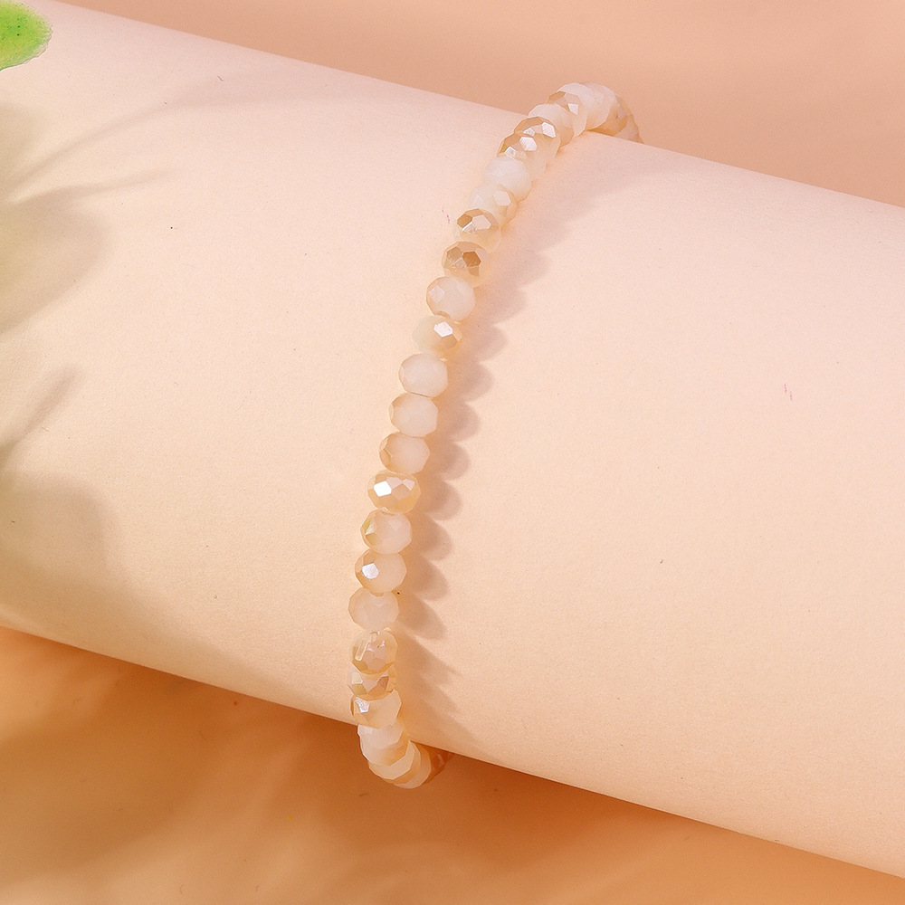 7g Weight Bracelets Classification Glass Chain Material Beaded Chain Chain Type 1 Piece Quantity Holiday, Daily Occasion Glass Material Solid Color Pattern All Seasons Season Unisex Gender Simple Style, Classic Style Style Simple Style Classic Style Solid Color Glass Beaded Chain Beaded Bracelets Wholesale 14