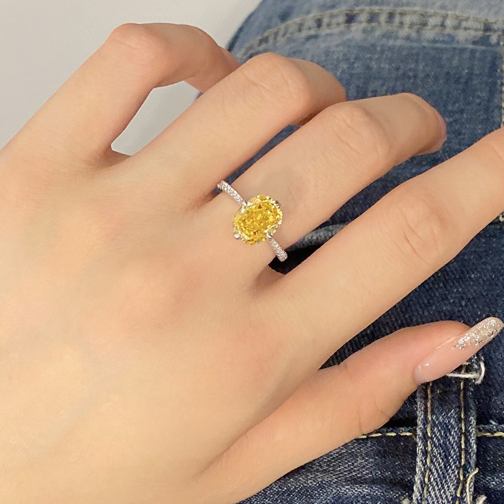 Simple Style Geometric Sterling Silver Plating Rhinestones Rings 1 Piece