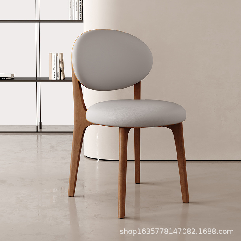 Silla de comedor de madera maciza moderna, comedor casero, hotel, cómodas sillas de respaldo, estilo nórdico, mesa de comedor simple, taburetes