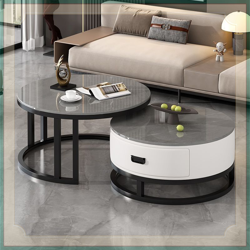 블랙 프레임과 화이트 캐비닛丨아르마니 그레이 + 아르마니 그레이