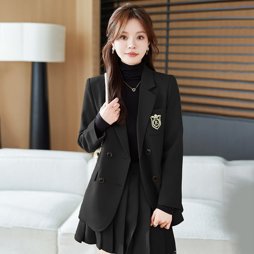 British style blazer for women 2024 spring and autumn high-end small dress two-piece suit pleated skirt suit for women