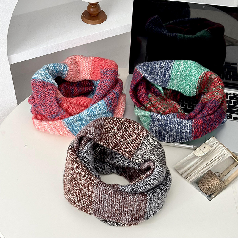 Bufandas de invierno de alta calidad de lana de punto bufandas coreanas super largas y gruesas calentamiento de cuello de mujer cuello