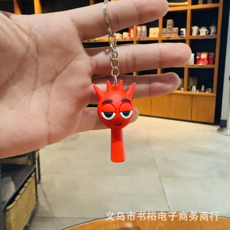 新しいクロスボーダーリズムボックス Sprunki キーホルダー PVC ペンダント音楽ゲーム周辺機器バッグチャームギフト|undefined