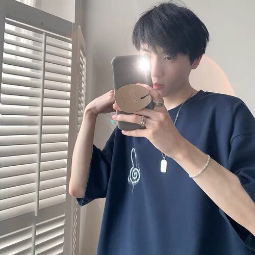 Red Wine Heavyweight T-Shirt for Men - Summer New Arrival, European and American Trend Brand, Fashion Short Sleeve, American Retro Style, Small Collar, Five-Point Sleeve