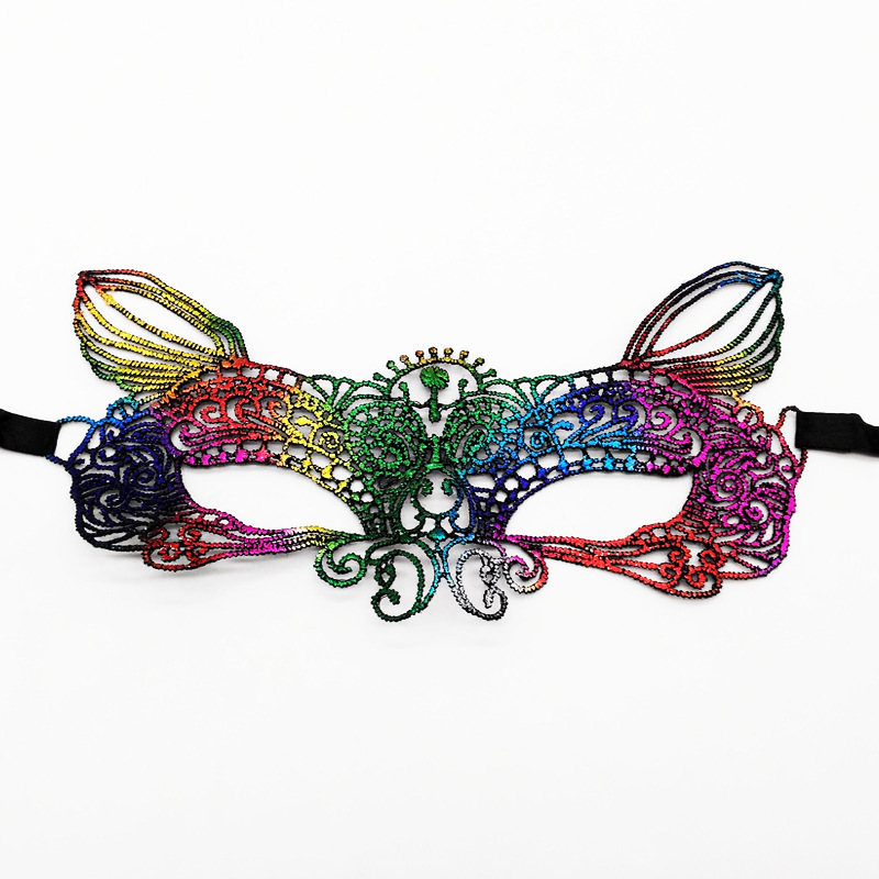 Máscaras de encaje transfronterizas, máscaras de encaje de fiestas de Halloween, máscaras de ojos especiales para carnaval de Halloween