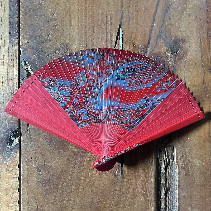 Grúa de estilo chino completo ventilador de bambú talla hueco estilo antiguo ventilador al por mayor han Ropa danza ventilador de mano grúa regalo ventilador