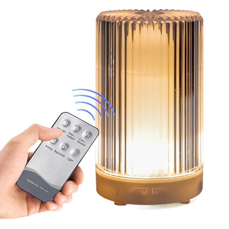 Colorido lámpara de cristal humidificador USB noche dormitorio atmósfera luz hogar coche pequeño aire aromaterapia máquina