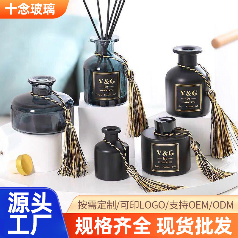 High-Value Ins-Style Essential Oil Aromatherapy Bottle, Large-Capacity Glass Bottle with Dried Flowers, Diffuser Stick, Tassel Fragrance Bottle, Empty Glass Bottle