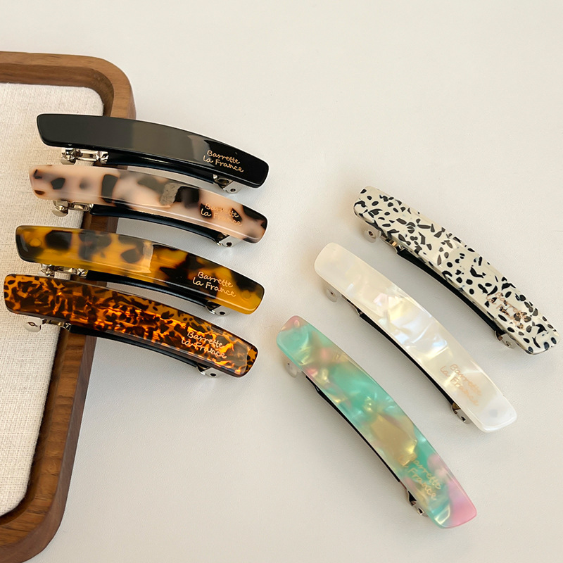 Small Acetate Hair Spring Clip For Women Ponytail Accessory_voghion.com