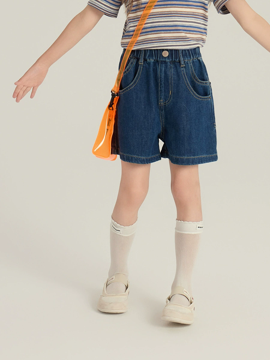 Denim юбка 艾摩贝贝, летние шорты, штаны для отдыха, для подростков, корейский стиль, западный стиль, силуэт А-образный