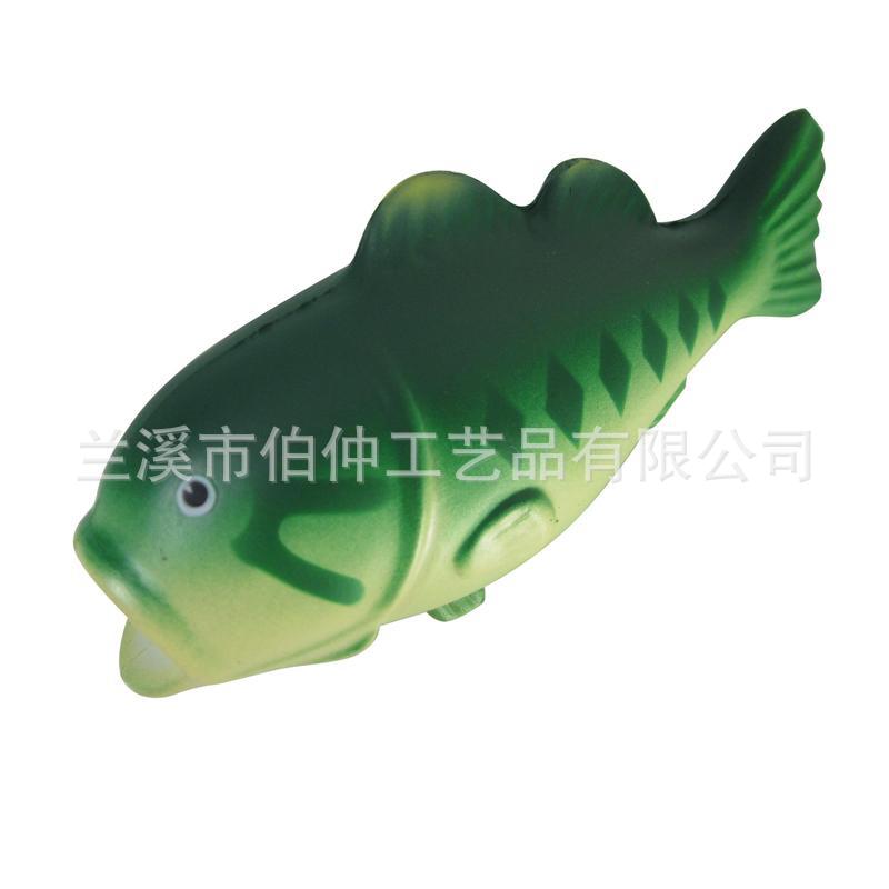 跨境商品新款PU压力球 巴斯鱼 动物玩具 可降解赠品礼物厂家