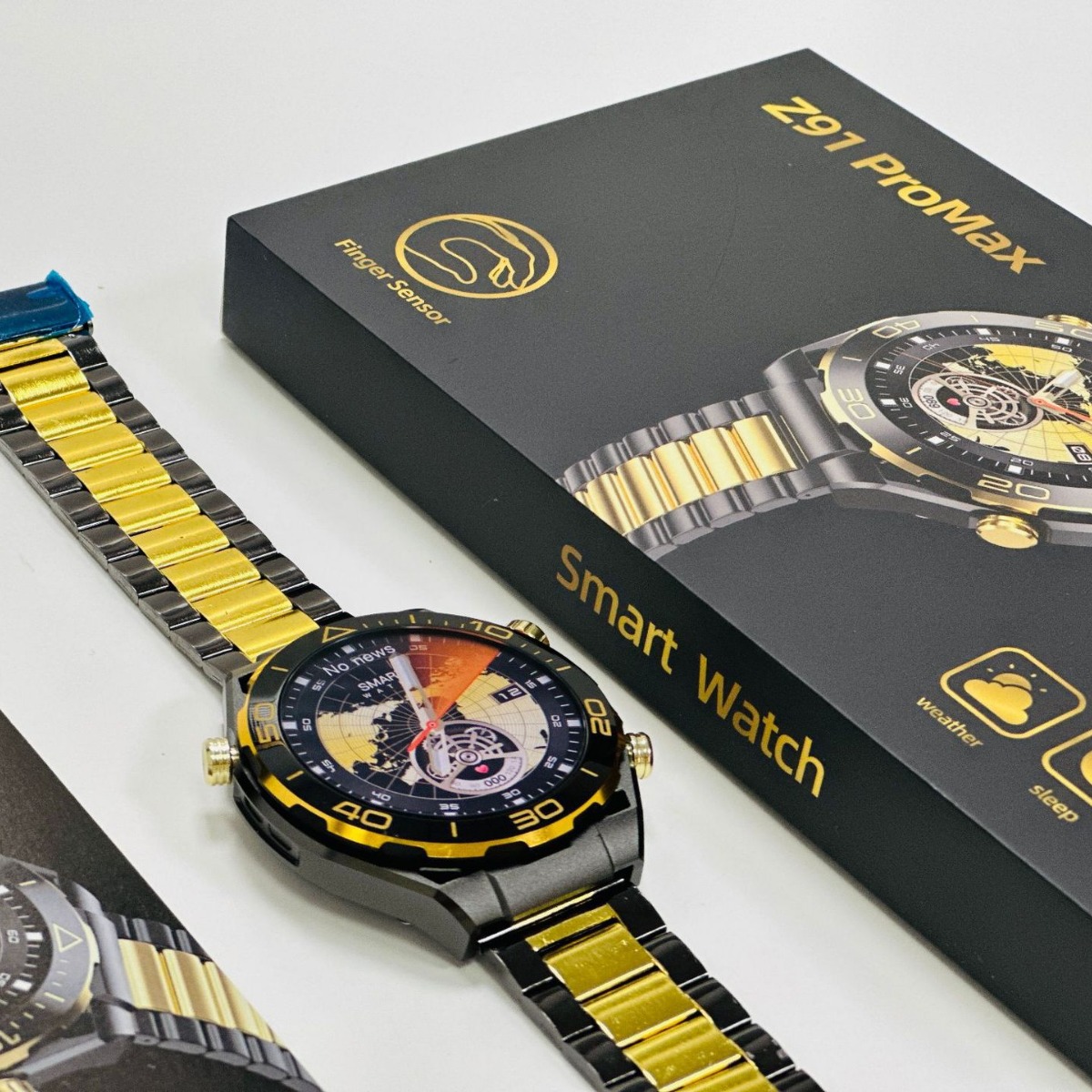 Reloj inteligente transfronterizo Z91 ProMax pantalla AMOLED pulsera deportiva de frecuencia cardíaca