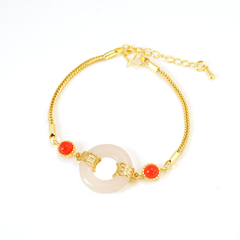 2022 elegante hebilla de seguridad simple pulsera de moda simple pulsera de diseño redondo para mujer