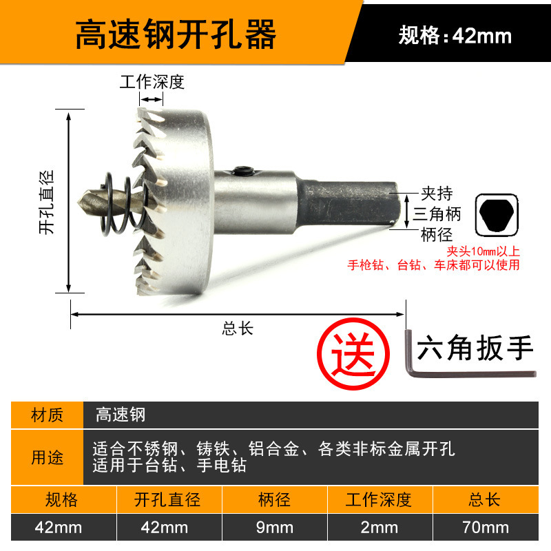 ステンレス穴あけ器金属鉄皮アルミニウム合金専用穴あけ高速鋼拡穴円形開口センタードリル|undefined