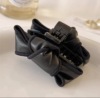 Double-sided brand advanced crab pin with bow, universal bangs for princess, hairgrip, Chanel style, high-quality style