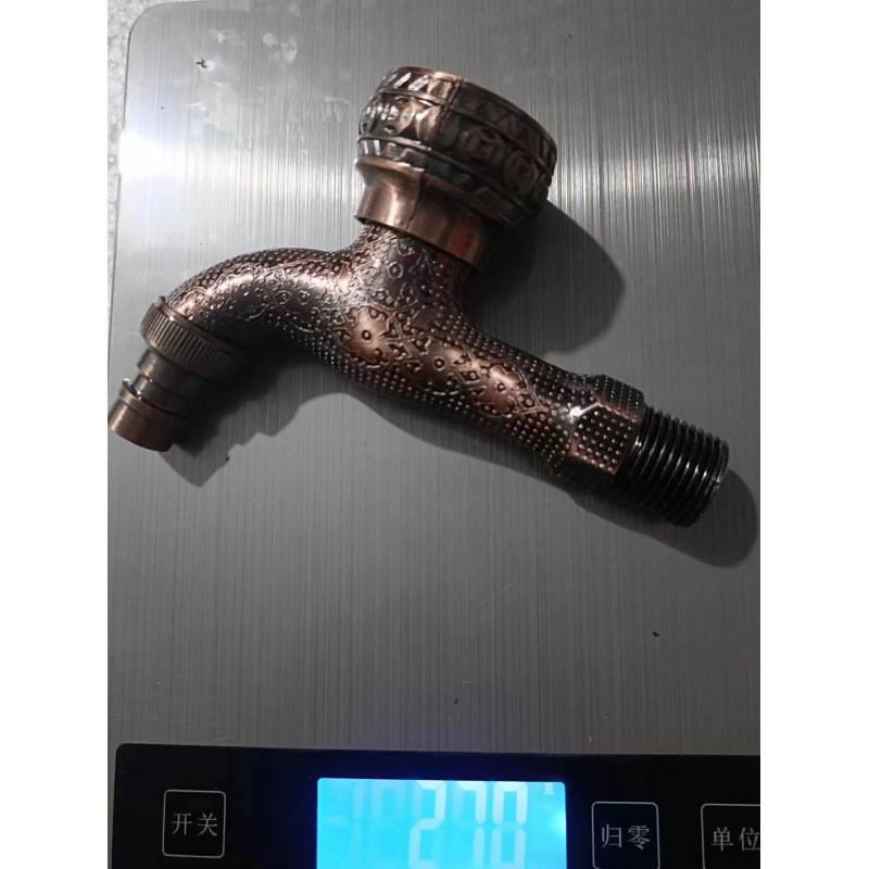 跨境复古入墙式龙型龙头洗衣机拖把池快开龙头复古仿古雕花4分水.|undefined