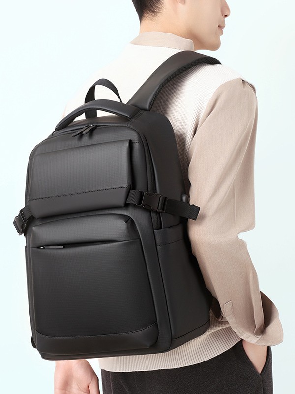 Membrana simple y nueva para hombre transfronteriza, resistente a la suciedad y a las salpicaduras de agua, gran capacidad para viajes de negocios, mochila portátil para estudiantes