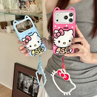可爱波点豹纹衣服KT猫iphone17苹果16适用14/15pro max手机壳套13