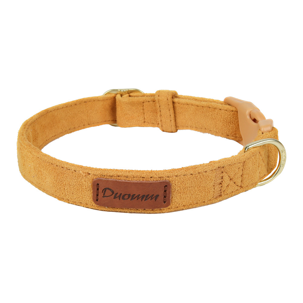 Transfronterizos mascotas de lana collar conjunto de cuerda de tracción suave piel de algodón microfibra ecológico collar de perro cuerda de perro