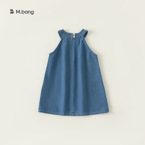 INSbobo children's clothing summer new children's sleeveless denim halterneck dress girls skirt XQ23022